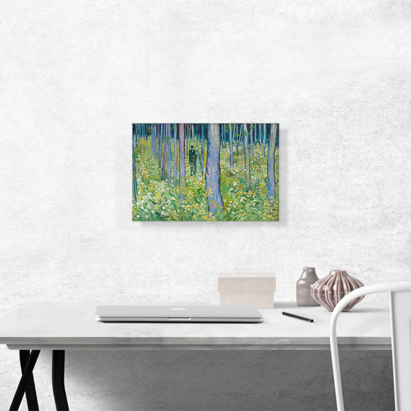 ARTCANVAS " Undergrowth With Two Figures 1889 " by Vincent Van Gogh